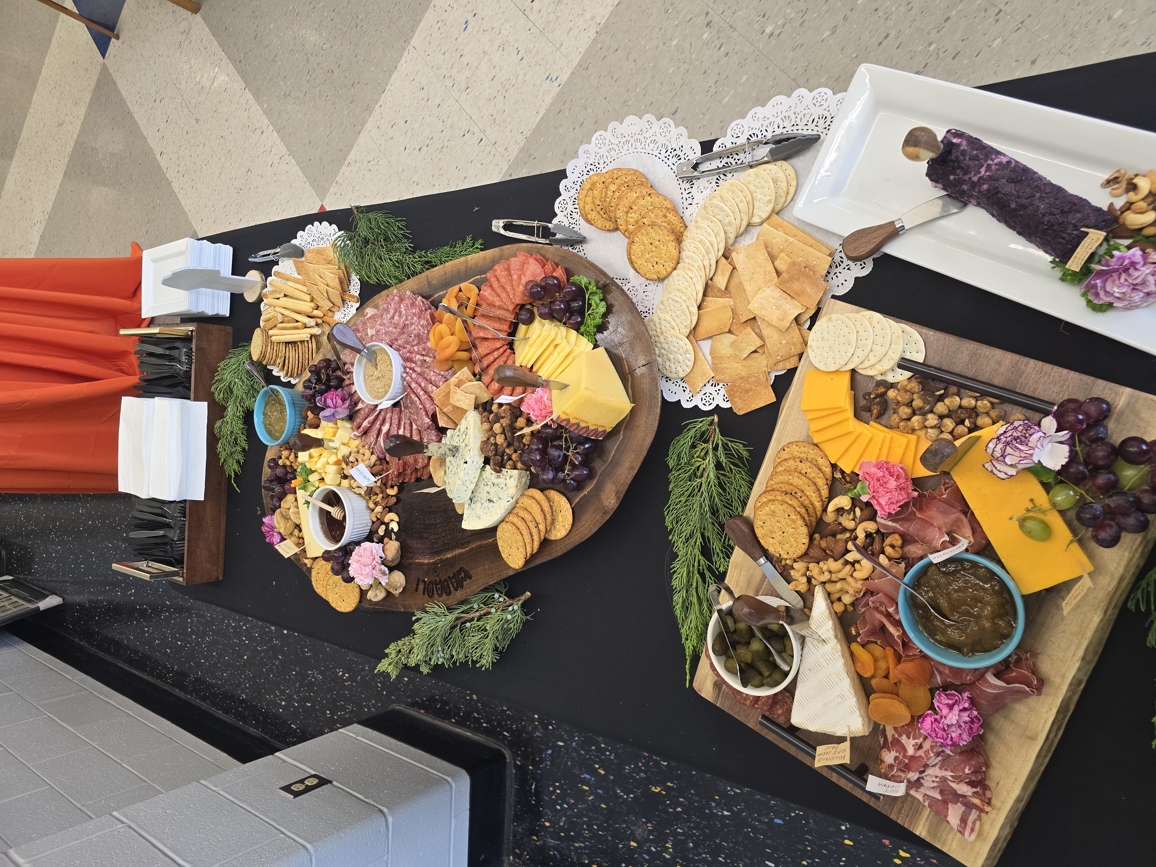 Charcuterie Cheeses Crackers - Wadadli Flare Catering